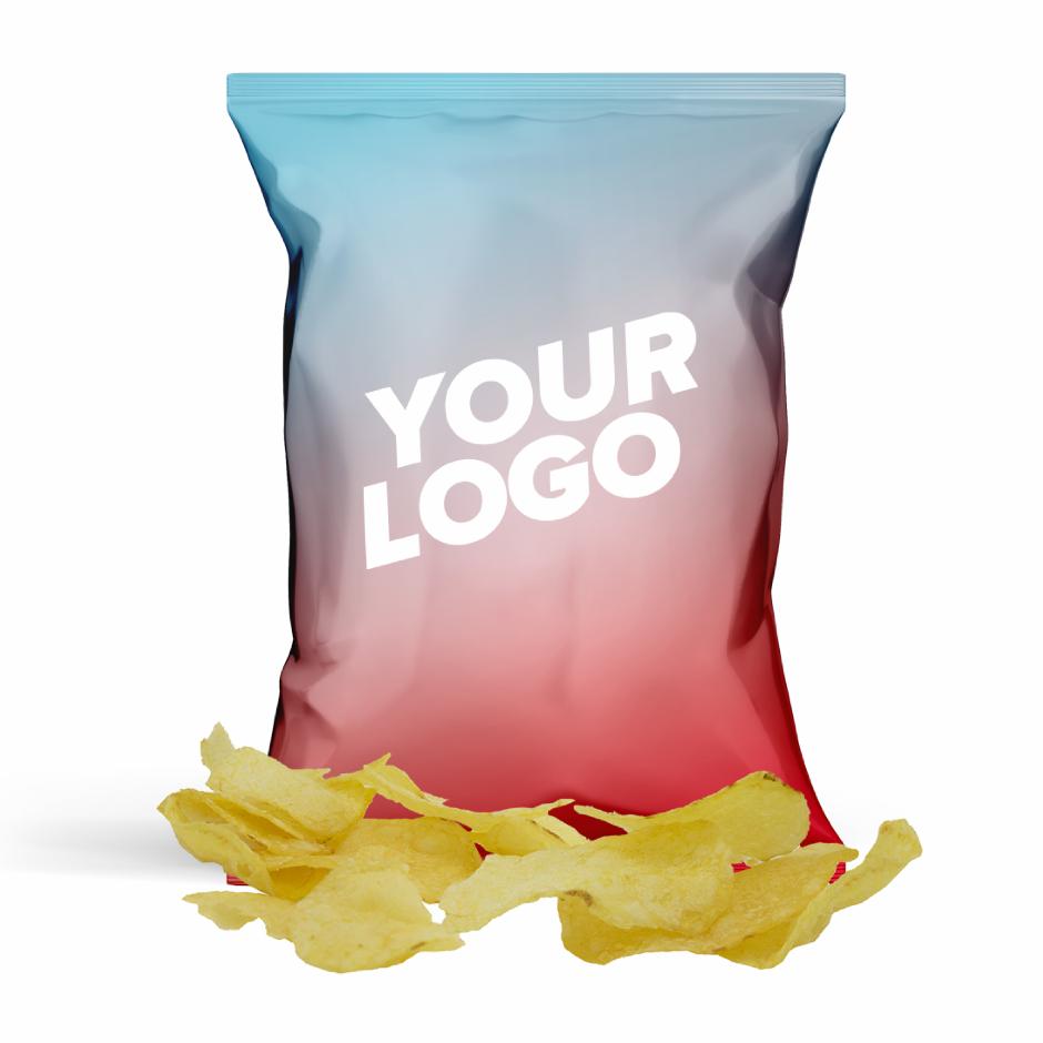 Chips med eget logo – branding, der deler sig