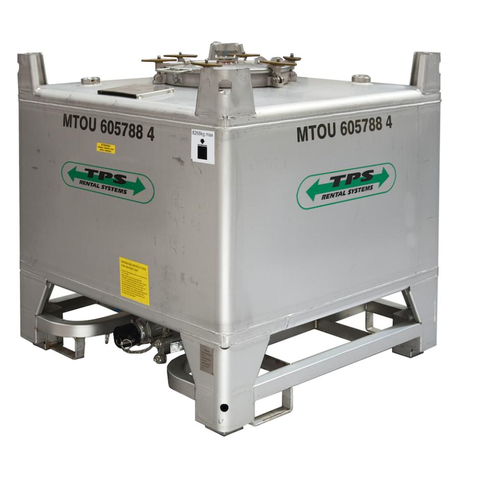 TPS M3 METERCUBE 1000 LITER 304 RUSTFRI STÅL UN-GODKENDT IBC.